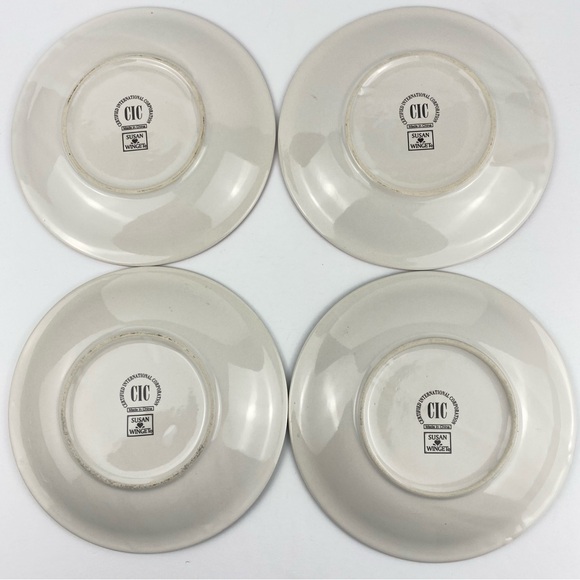 Susan Winget Certified International Salad Plates Set Of Four 8" Christmas - Picture 7 of 9
